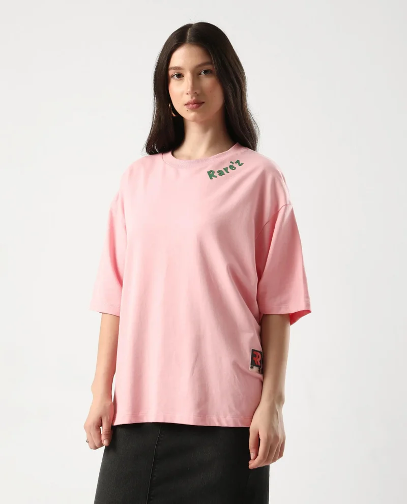 Rareism Women's Graphic Back Print Oversized