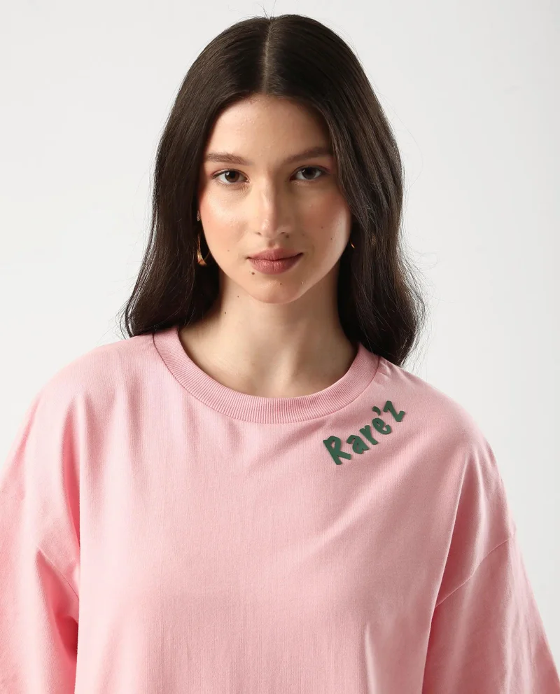 Rareism Women's Graphic Back Print Oversized