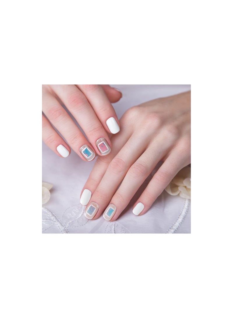 SYOSI Nail Foil Cellophane, 16 Sheets Self-Adhesive Stickers, Broken Glass Paper Films, Holographic Laser Iridescent Nail Decals Diy Nail Art Decoration for Women Girls for Face, Body, Mobile Phone, Glasses  - Image 2