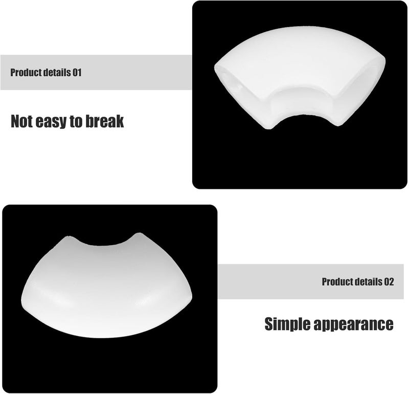 Garneck 10pcs White Plastic Chair Leg Tube Protectors Non-Slip Furniture Pads for Hardwood Floors Chair Foot Covers 10mm Inner Diameter Suitable for Office and Stools - Image 3