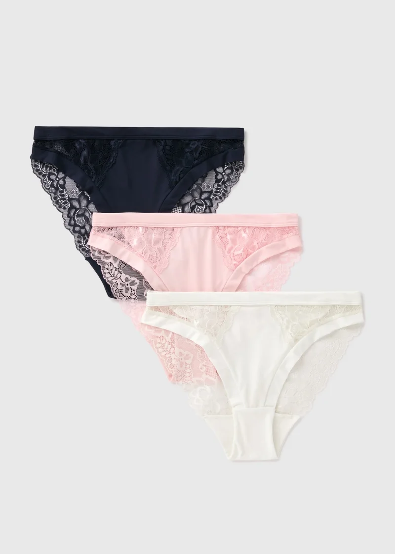 Matalan 3 Pack Multicolour High Leg Knickers