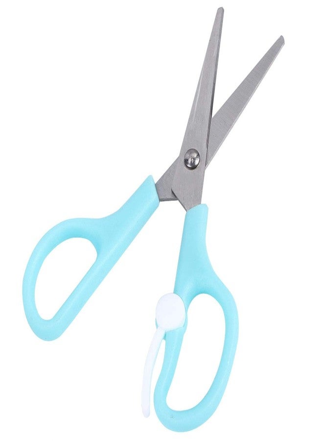 Yinhing Blue And Red Baby Food Scissors,Baby Food Scissors,Portable Stainless Steel Scissor Children Safety Food Cutter with Cover for Baby Infant Complementary Food(Blue) - Image 4