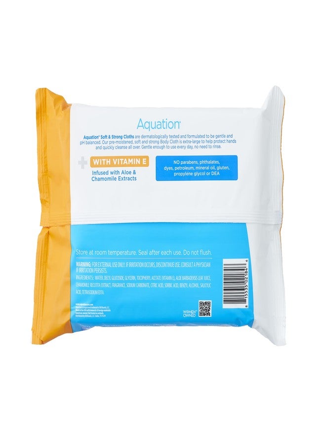 Aquation XL Body Cloth - 12.5x7.5" No-Rinse Cleansing Wipes with Aloe & Vitamin E - Hypoallergenic, For Adults, Kids, Seniors, Postpartum, Caregivers (50 Count / 6 Pack, 300 Total) - Image 2