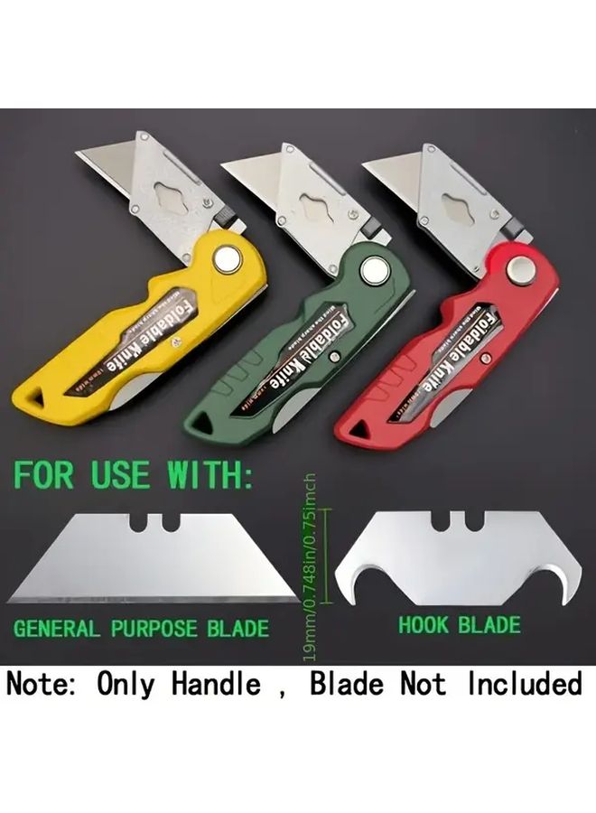 Multifunctional Folding Art Knife Set Black Red Quick Change Safe Locking Ergonomic Handle - Image 4