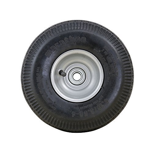 Marathon ماراثون 4.10/3.50-4" هوائي (مملوء بالهواء) عربة يد / إطار متعدد الاستخدامات على عجلة، محور مائل 2.25"، محامل 5/8" - Image 4