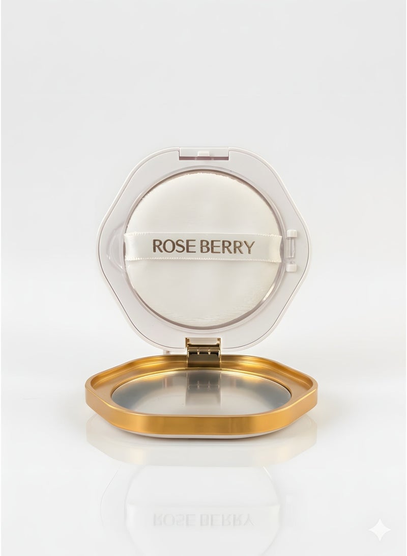 Rose Berry Pressed Powder Compact, Double Compact with Mirror and Sponge,10g, Shade 03 - Image 5