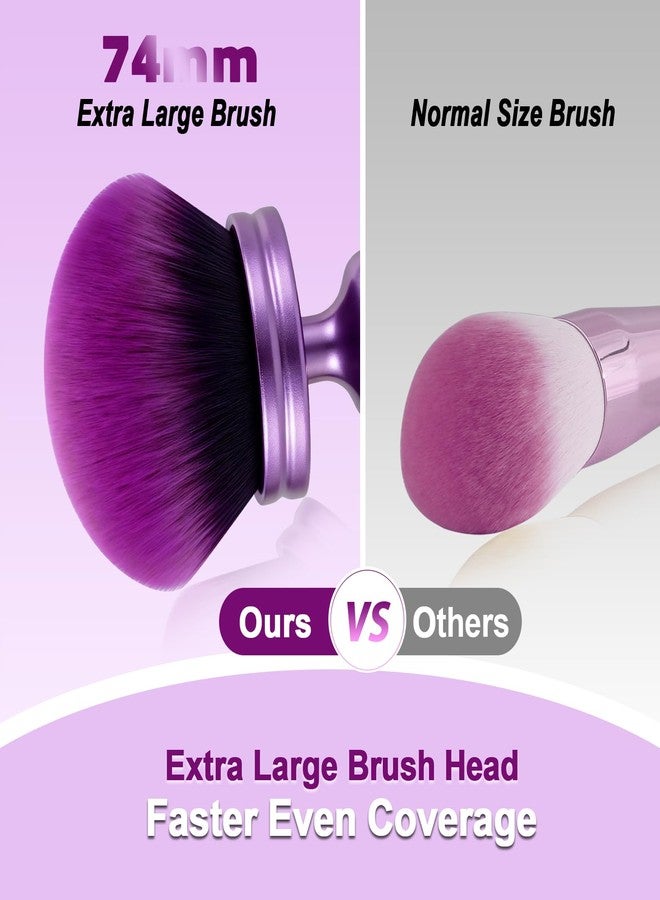 BEAUTYFACTOR Extra Large Body Makeup Brush for Self Tanner,3.2" Wide-headed Kabuki Tanning Brush for Body Concealer,Self Tanner Bronzer Brush for Body Coverage Perfector - Image 4