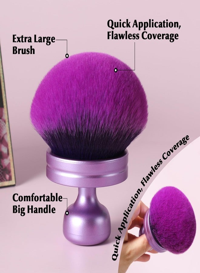 BEAUTYFACTOR Extra Large Body Makeup Brush for Self Tanner,3.2" Wide-headed Kabuki Tanning Brush for Body Concealer,Self Tanner Bronzer Brush for Body Coverage Perfector - Image 3