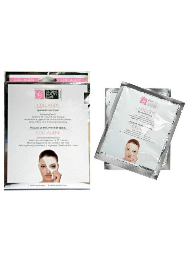 Global Beauty Care Collagen Spa Treatment Mask 2 Facial Treatments - Image 3