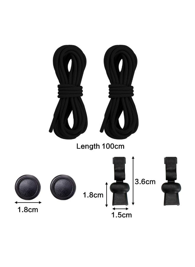 Peachjoy Elastic No Tie Shoelaces One Size Fits All for Kids Adults, 4 Pack Tieless Flat Shoe Laces Replacement for Sneakers - Image 2