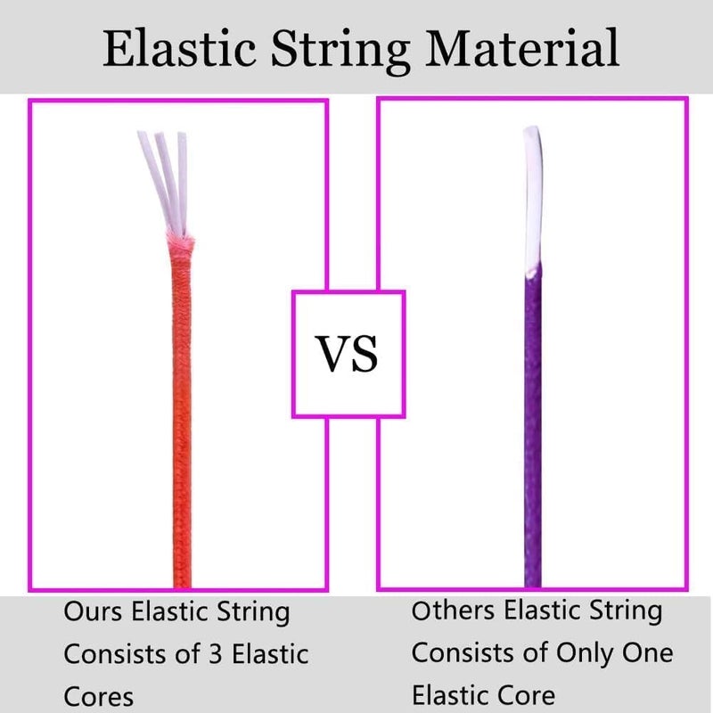 HZYH 120m Elastic Beading Cord, 1mm Rainbow Stretchy Thread, Nylon Jewelry String for Bracelet Necklace Making, DIY Handmade Beading Rope, Colorful Elastic Thread for  Crafts - Image 3