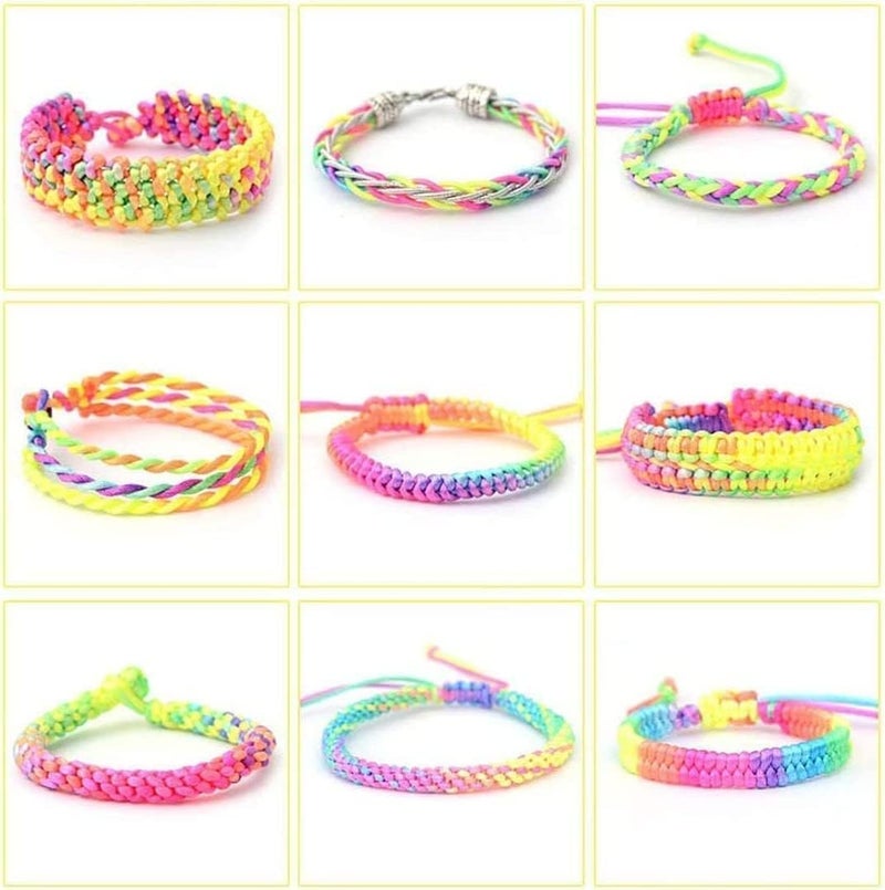 HZYH 120m Elastic Beading Cord, 1mm Rainbow Stretchy Thread, Nylon Jewelry String for Bracelet Necklace Making, DIY Handmade Beading Rope, Colorful Elastic Thread for  Crafts - Image 5