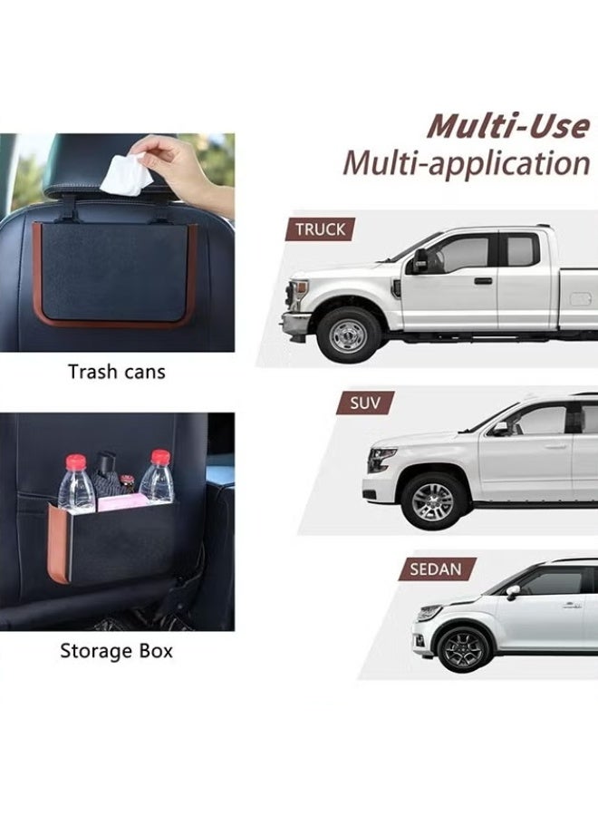 EETU Hanging Car Trash Can,Foldable Auto Garbage Cans Storage Box,Collapsible Car Bin,Hanging Trash Bag Litter Container,Water Resistant Leak Proof Garbage Organiser For Car Front Back Seat - Image 2