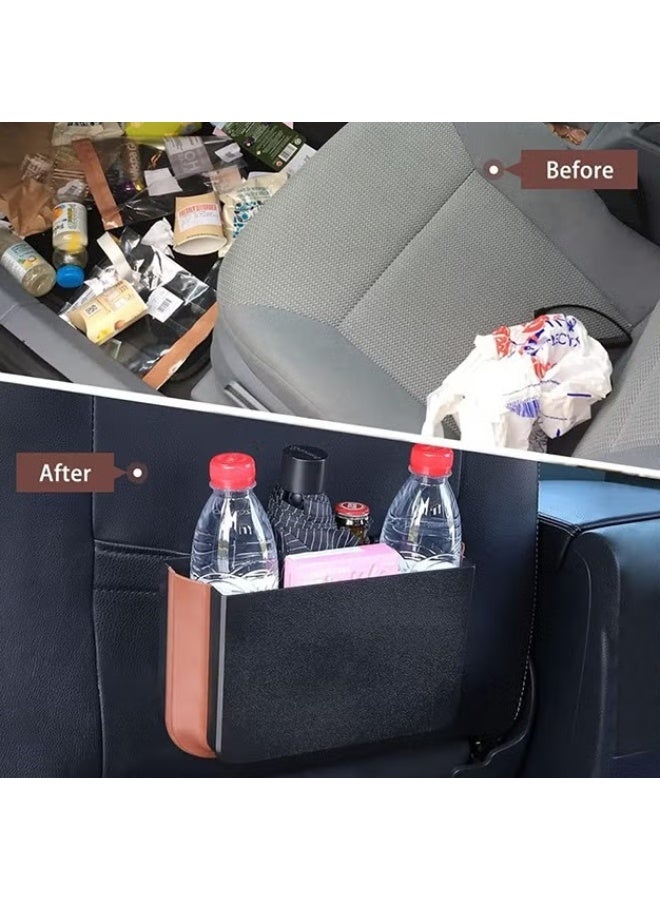 EETU Hanging Car Trash Can,Foldable Auto Garbage Cans Storage Box,Collapsible Car Bin,Hanging Trash Bag Litter Container,Water Resistant Leak Proof Garbage Organiser For Car Front Back Seat - Image 3