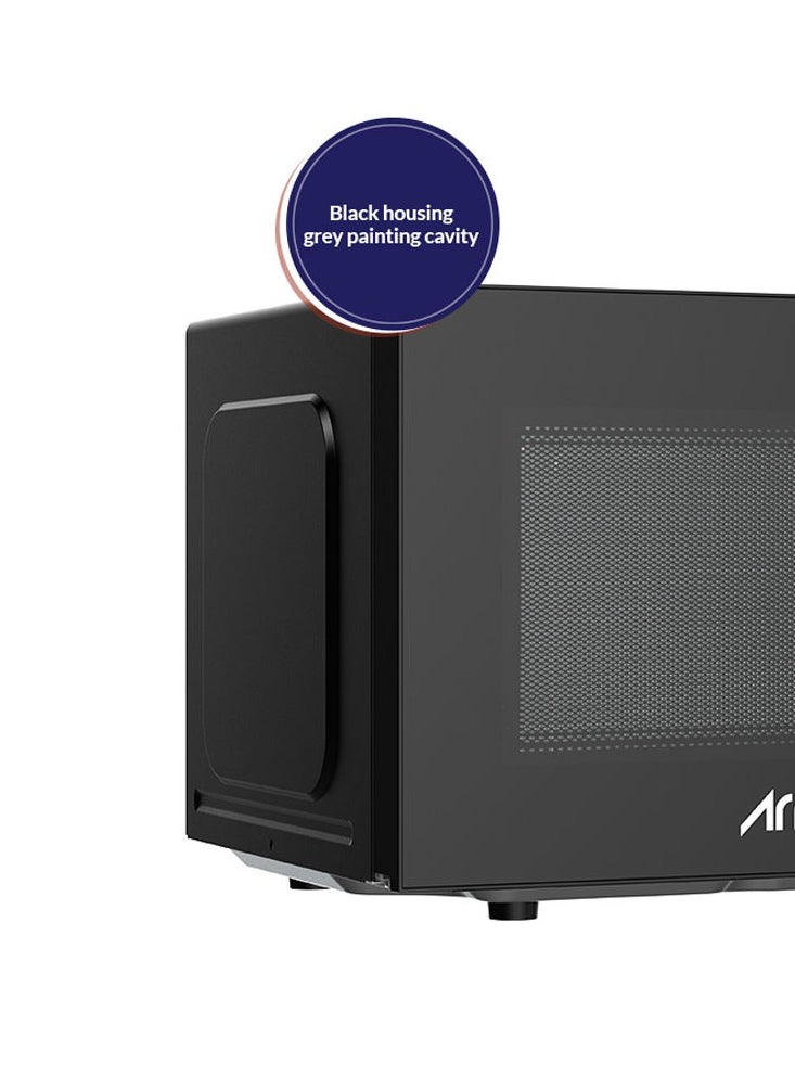 Arrow - 20L Digital Microwave Oven, 700W | 10 Microwave Power Levels | Membrane Control | 99:99 Minute Timer | Defrost Function | Cooking End Signal | Stylish Black Design | Easy Push-Button Door | Model Name: RO-20MWBD - Image 1