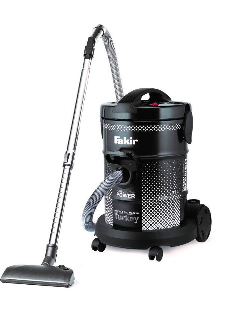 Fakir Turkish 21L Drum Vacuum Cleaner – 2200W High Suction Power – Black color – Model 41003831 - Image 3