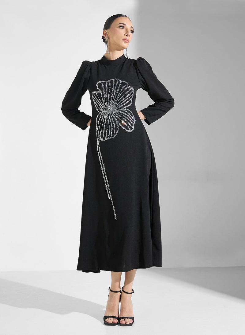 Khizana Floral Embellished Dress - Image 1