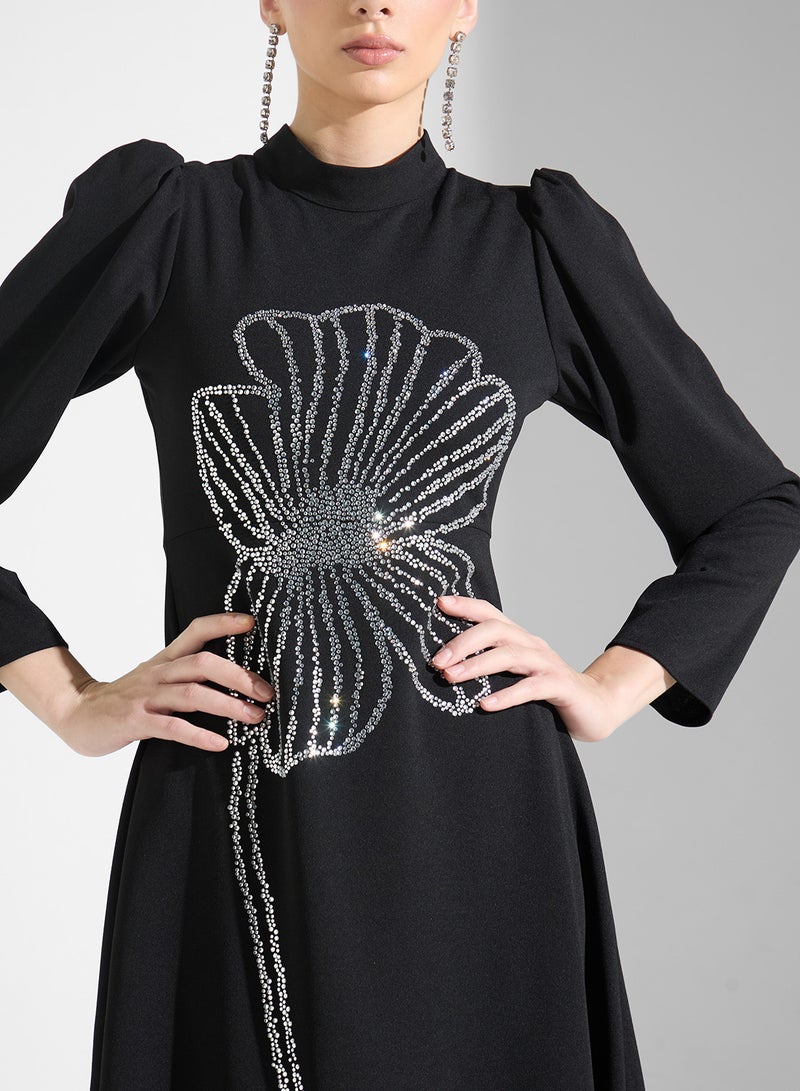 Khizana Floral Embellished Dress - Image 3