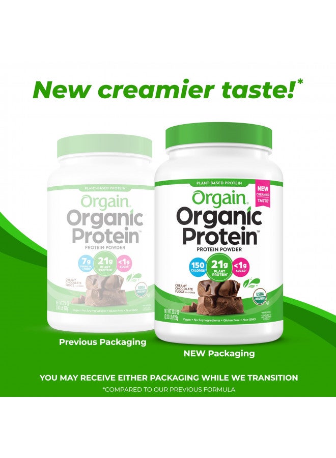 Orgain Vegan Protein Powder, Creamy Chocolate Fudge - 21g Of Plant Based Protein, Low Net Carbs, Non Dairy, Gluten Free, No Sugar Added, Soy Free, Kosher, Non-GMO, 2.03 Lb (Packaging May Vary) - Image 4