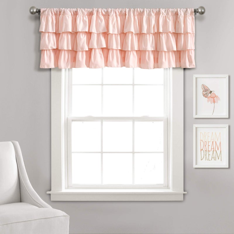 Lush Decor Lush Decor Belle Valance Vintage Chic Style Single Curtain 84 W x 18 L Pink 