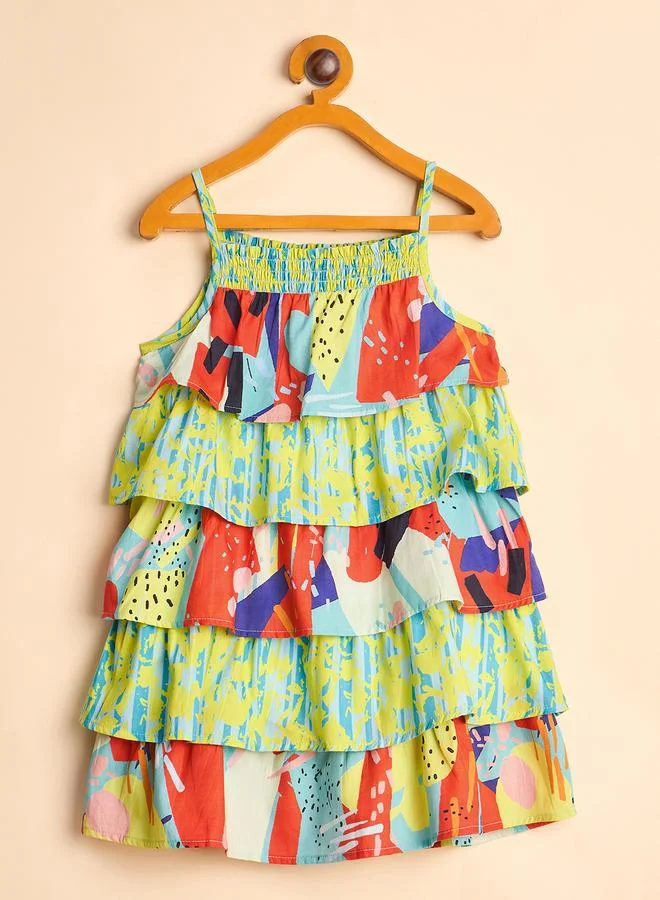 ستايلو بج Stylo Bug All Over Print Strappy Layered Dress