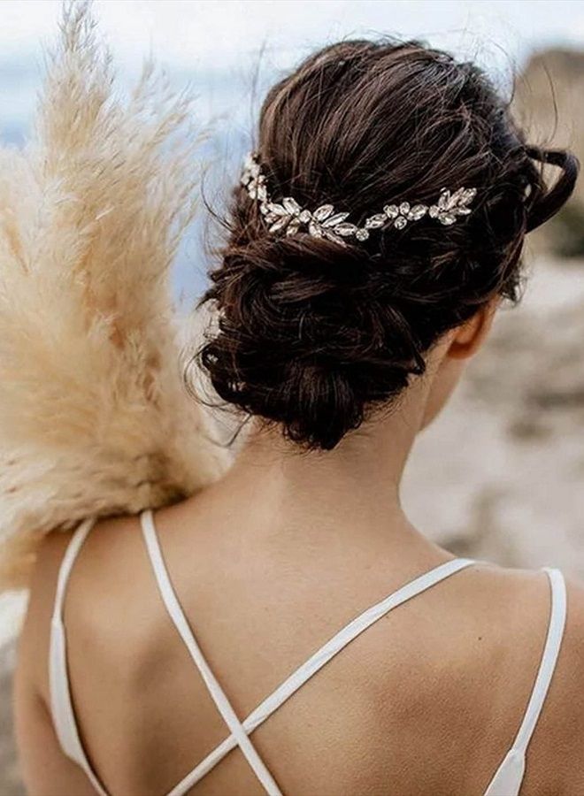 Unicra Wedding Crystal Hair Combs Bridal Headpieces Wedding Hair Accessories for Brides (Silver) - Image 2