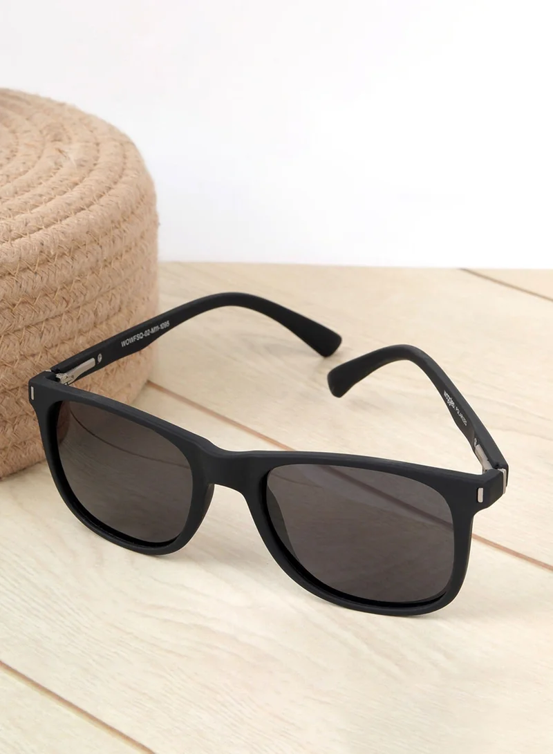 Woggles Black Polarized square sunglasses