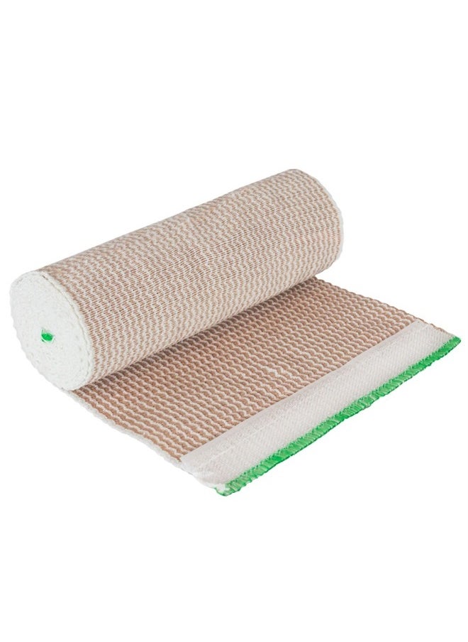 Vakly - Elastic Bandage Wrap with Self-Closure [Pack of 10] 6 Inch Comfort Athletic Compression Roll, 5 Yards Stretched for Customized Compression on Knee, Ankle, Wrist + Vakly First Aid Kit Guide (6''X10) - Image 1