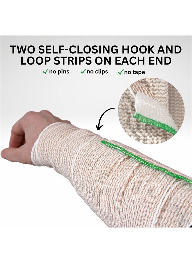 Vakly Elastic Bandage Wrap with Self-Closure [Pack of 10] 6 Inch Comfort Athletic Compression Roll, 5 Yards Stretched for Customized Compression on Knee, Ankle, Wrist + Vakly First Aid Kit Guide (6''X10)  - Image 4