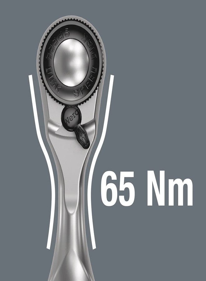 Wera 8008 A Zyklop Mini 3 Ratchet with 1/4" Drive, 1/4" x 87 mm, 05003793001 - Image 3