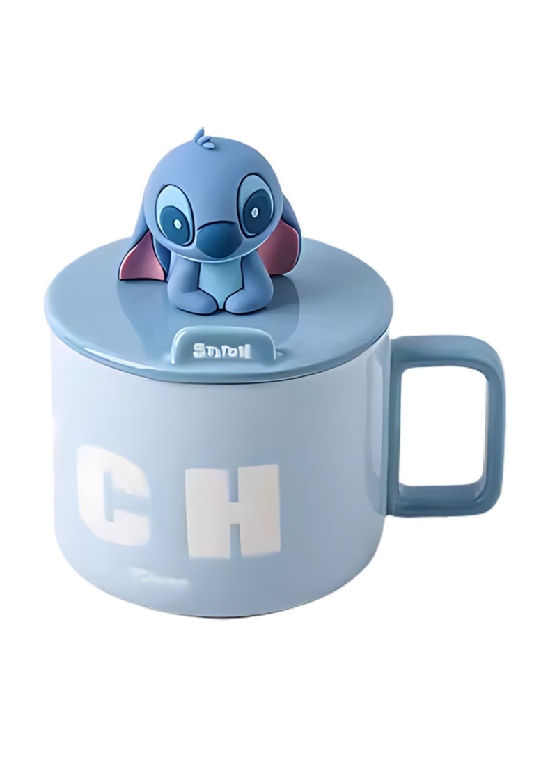 Disney Adorable Stitch Ceramic Mug - Unique Design comes with a 3D lid, perfect as a gift, it comes in a beautiful gift box 450ml - Image 2