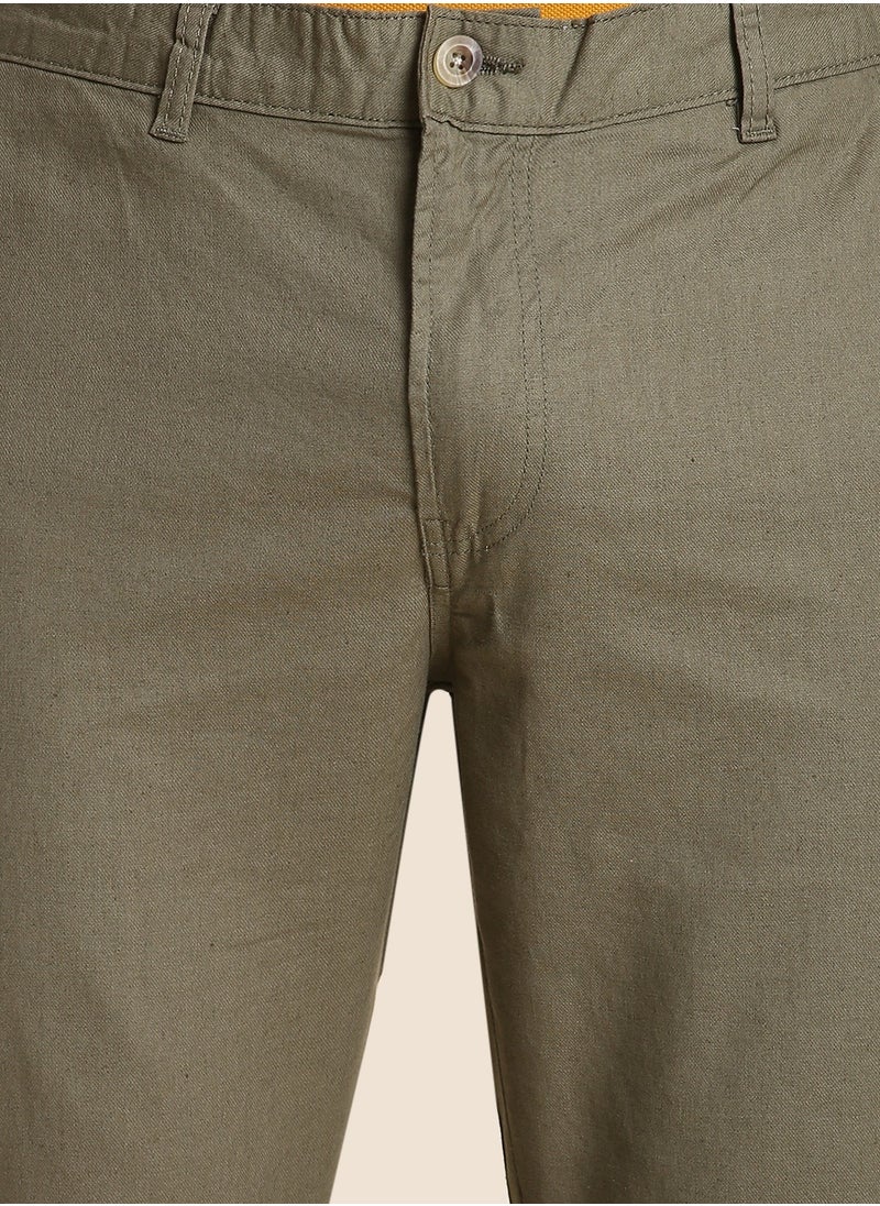 Dennis Lingo - بنطلون كتان رجالي بقصّة Slim Fit ومتوسط الارتفاع - Image 1