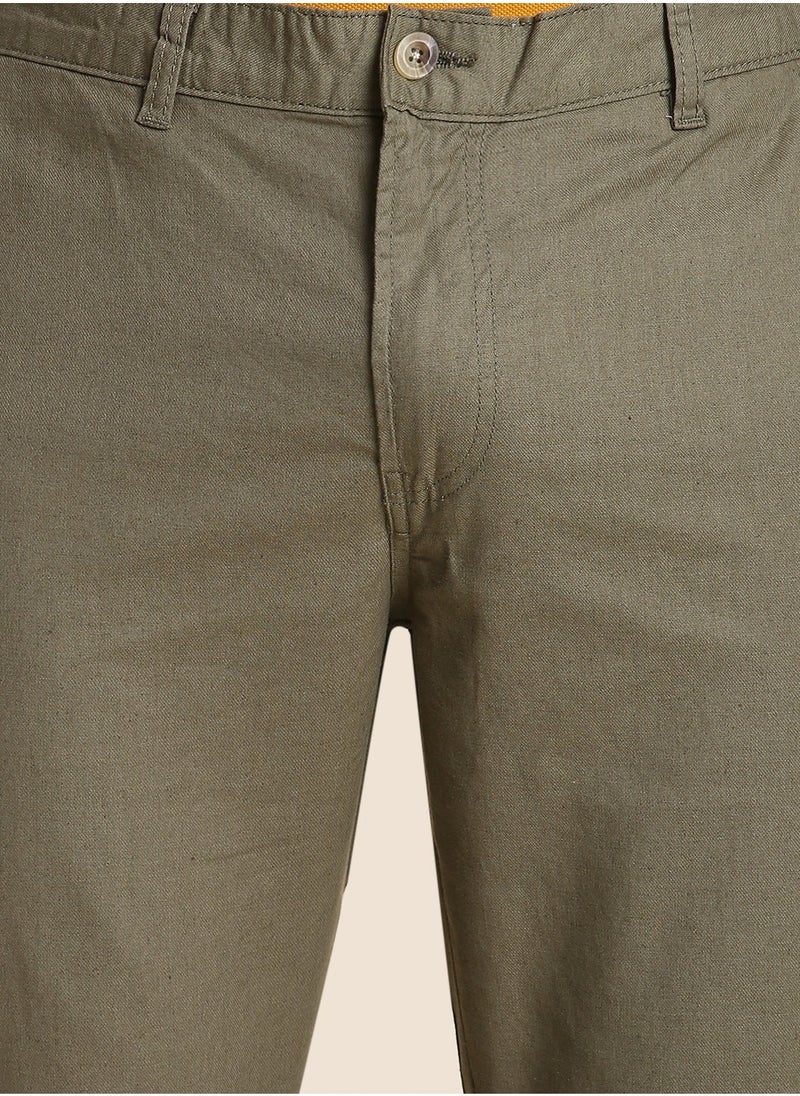 Dennis Lingo - بنطلون كتان رجالي بقصّة Slim Fit ومتوسط الارتفاع - Image 1