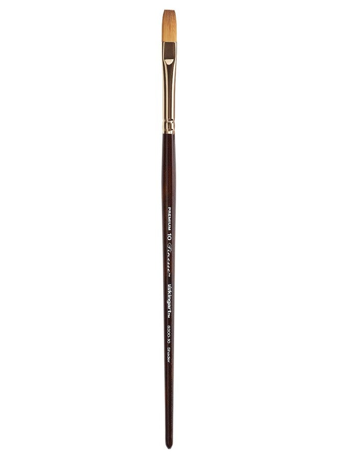 KINGART Premium Finesse 8300-4 Flat Shader Series Artist Brush, Synthetic Kolinsky Sable Hair, Short Handle, for Watercolor and Oil Paints, Size 4 - Image 5