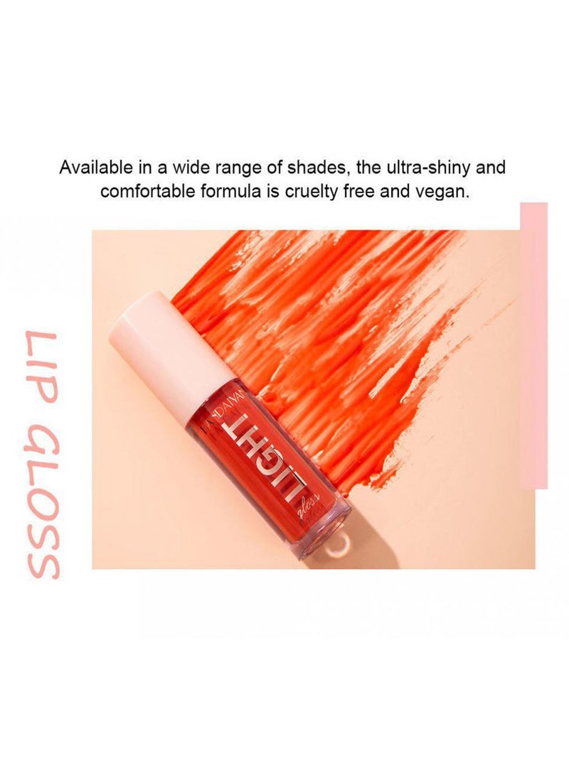 هاندايان ملمع شفاه جيلي مرطب، يدوم طويلاً، عالي اللمعان، بقع خفيفة، لامع للغاية، بلسم زيت ملون، معالجة الشفاه، توهج زجاجي، لمعان، مكياج، لون مشرق، رافع، العناية بالشفاه للنساء والفتيات - Image 4