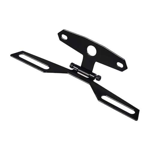 Wevdn 1 PCS Motorcycle License Plate Bracket Adjustable Motorbike Fold License Plate Tail Light Mount Holder Universal License Plate Holder for Scooter ATV Dirt Bike Car Accessories - Image 1