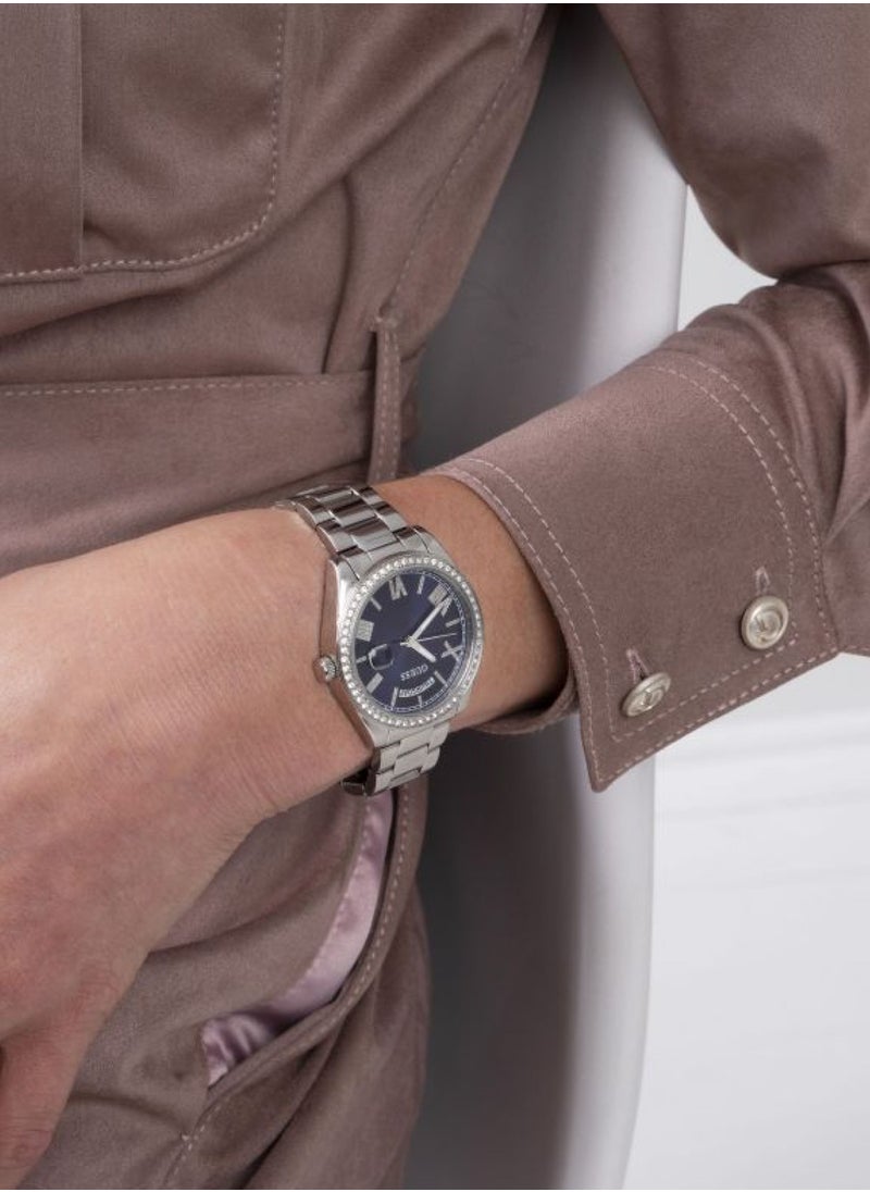 GUESS - Women Luna Analog Quartz Silver Stainless Steel Blue Dial Watch GW0307L1 - 36mm - Image 1