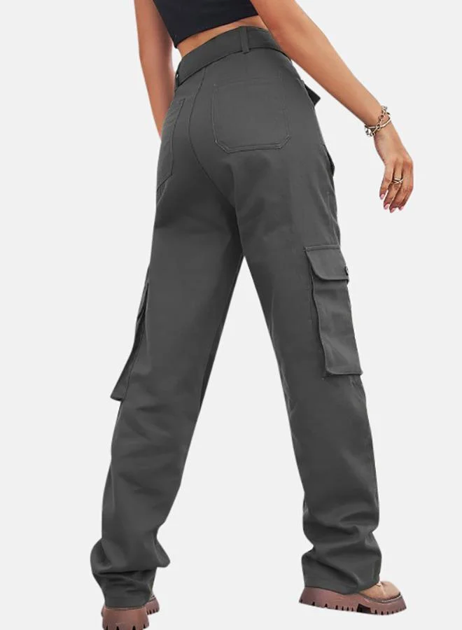 YUNIQEE Grey Denim Cargo Pants