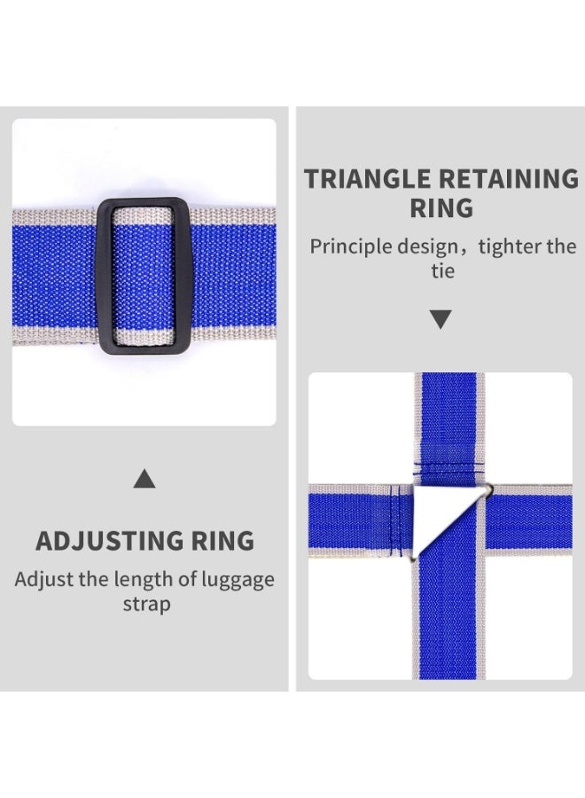 Meetion Luggage Straps with Password Lock Design Global Travel Accessories Suitcase Straps Lockable Personalised Luggage Straps for Suitcases Baggages (Blue) - Image 3