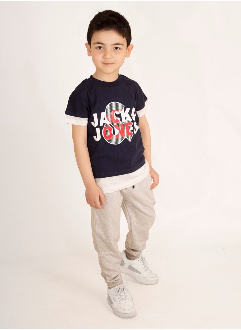lecoo - Cotton summer wear for children boys - for going out, clubbing and home - Summer Melton pants with pockets - comfortable pajamas - Image 1