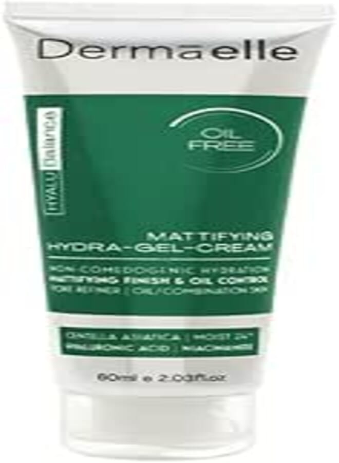 Dermaelle Moisturizing Radiance Defying Gel Cream, Oil-Free, Hyaluronic Acid & Niacinamide, For Oily & Combination Skin, 60ml