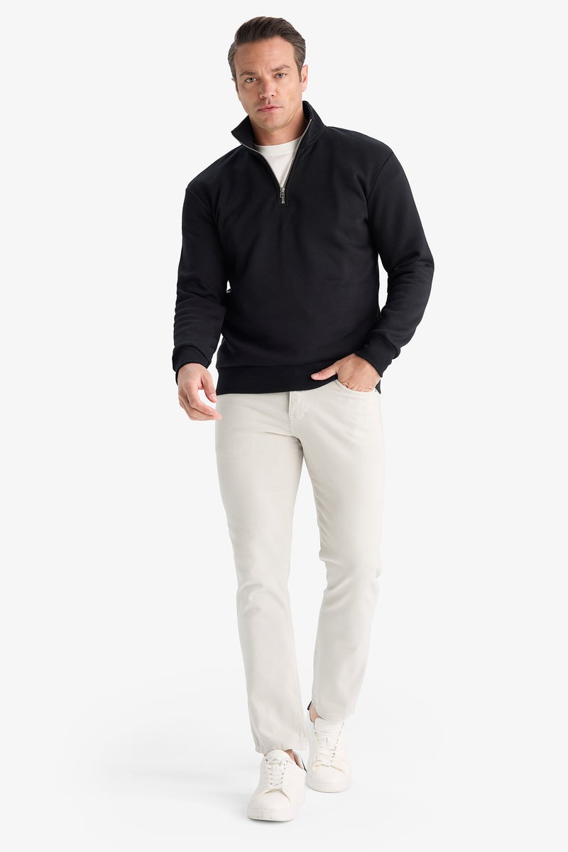 DeFacto Black Man Regular Fit Sweatshirt Casual - Image 3