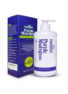 Herbishh Sulfate Free Purple Shampoo for Blonde Hair 169 fl Oz Eliminates Yellow  Brassy Undertones from Silver  Highlighted Hair Deep Cleansing Shampoo Frizz Control  Color Protection