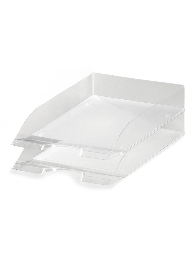 Durable Desk Organizer Tray, Made in Germany; 3-Section Plastic Pen & Paper Holder 180×82×106 mm, Compact Desk Organizer for Office and Home - Image 1