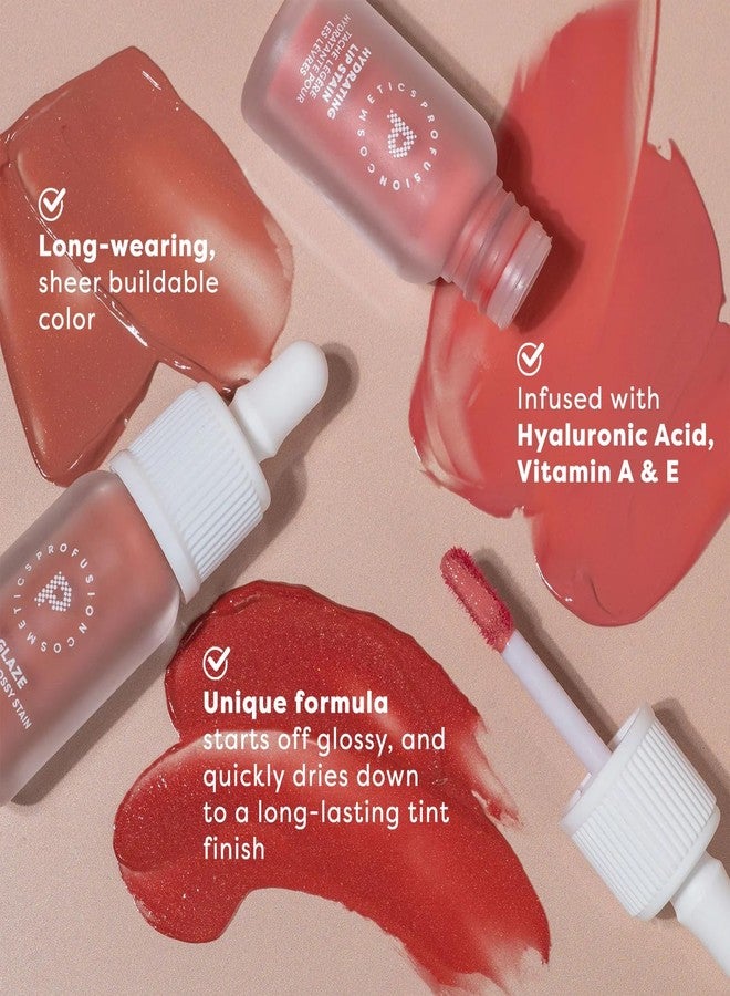 Profusion Cosmetics Hydrating Lip Stain - Vibrant Liquid Lip Glaze with Vitamins A & E - Long Lasting Glossy Finish with Non-Sticky Formula - 12 Stunning Shades (Cherry Glaze) - Image 3
