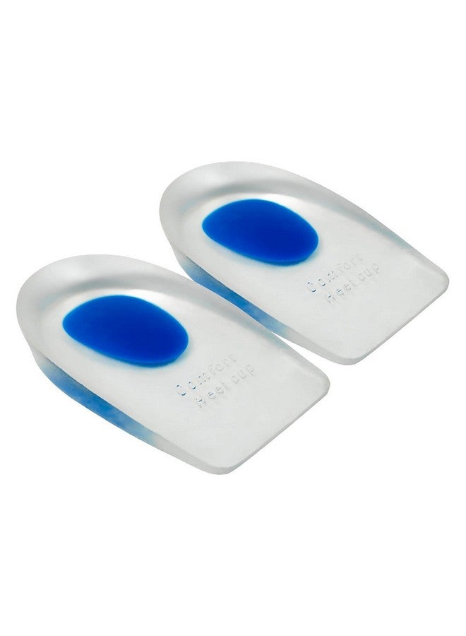 Purastep Silicone Gel Heel Protector Insole Cups For Swelling, Pain Relief, Foot Care Support Cushion For Men And Women - 1 Pair (Large) - Image 1