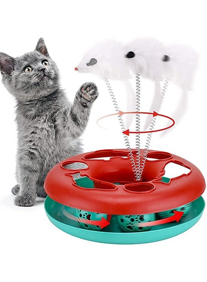 360° Motion Elastic Feather Mouse Catch Cat Toy To Exercise And Inside Spinning Ball Toy For Cat And Kitten - Image 1