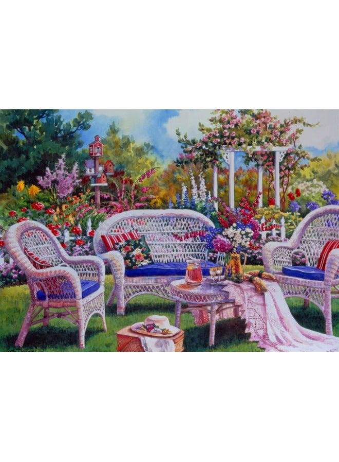 1000 Pieces Of Paper Landscape Jigsaw Puzzle Adult 70*50 High Difficulty Jigsaw Puzzle Gift Decompression Toy Jigsaw Puzzle Factory-Color:GSDZ0143-floral Courtyard 1000 Pieces  - Image 1