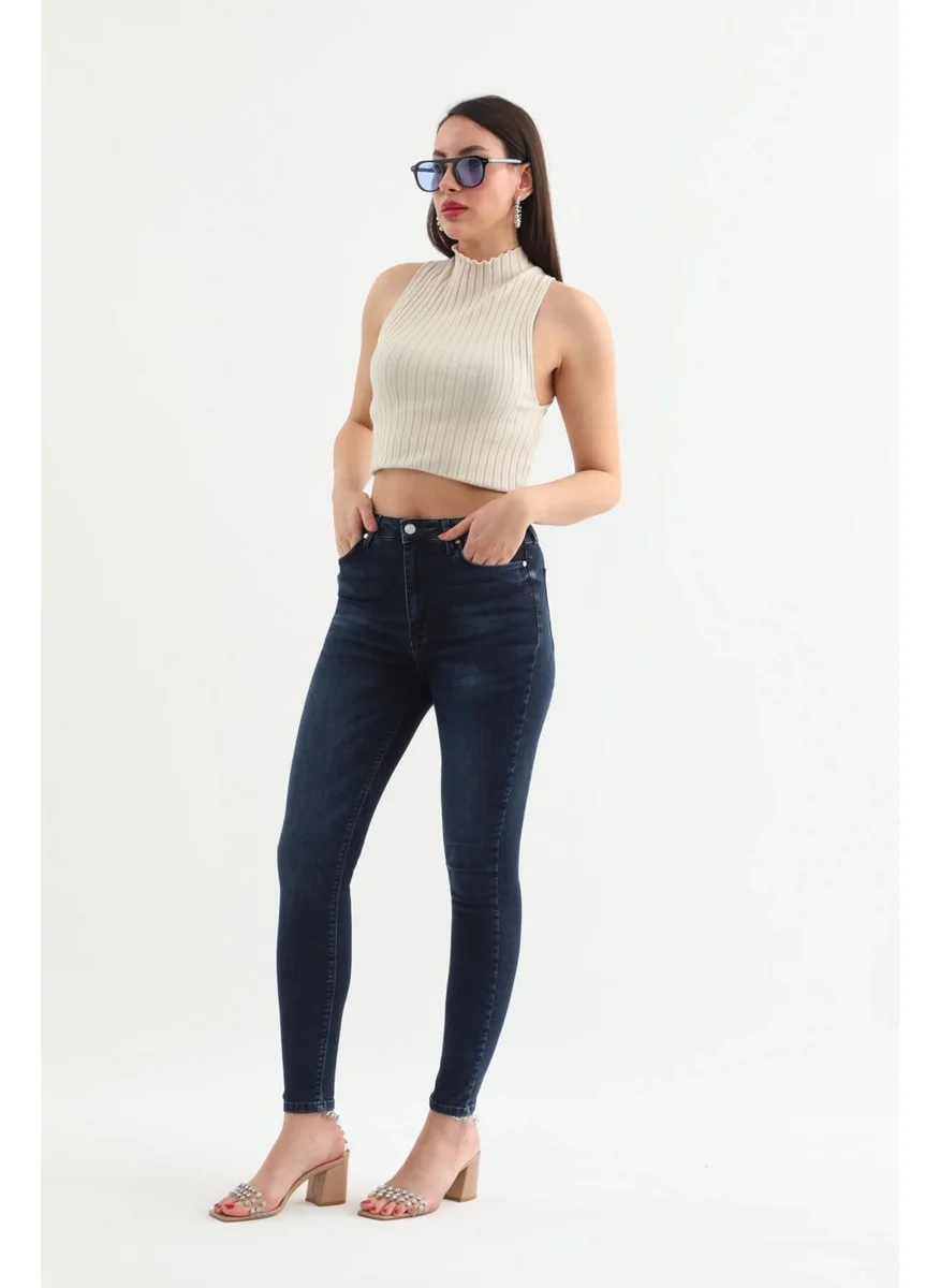 Banny Jeans Women's Dark Blue Slim Fit Jeans