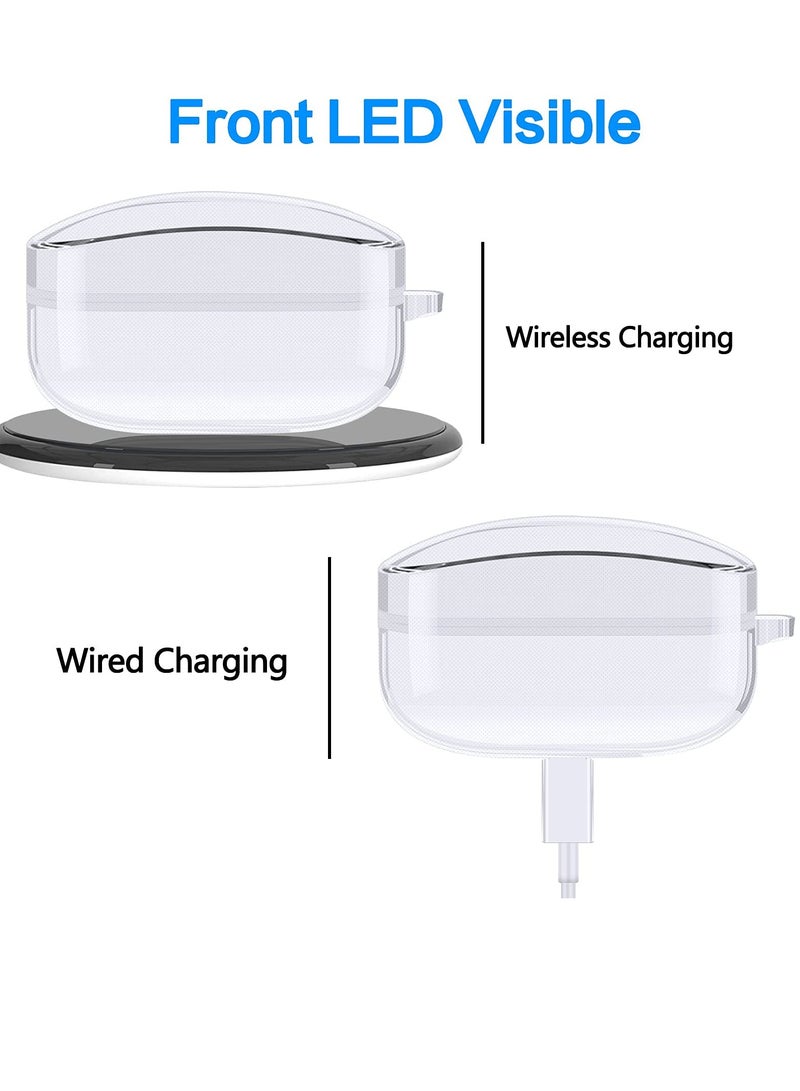 SOLARAE Cover Cases for Sony WF-1000XM4, Durable Shockproof Drop Proof Full Body Protective Case Made of TPU with Keychain for Sony Wireless Earbuds (Transparent) - Image 3